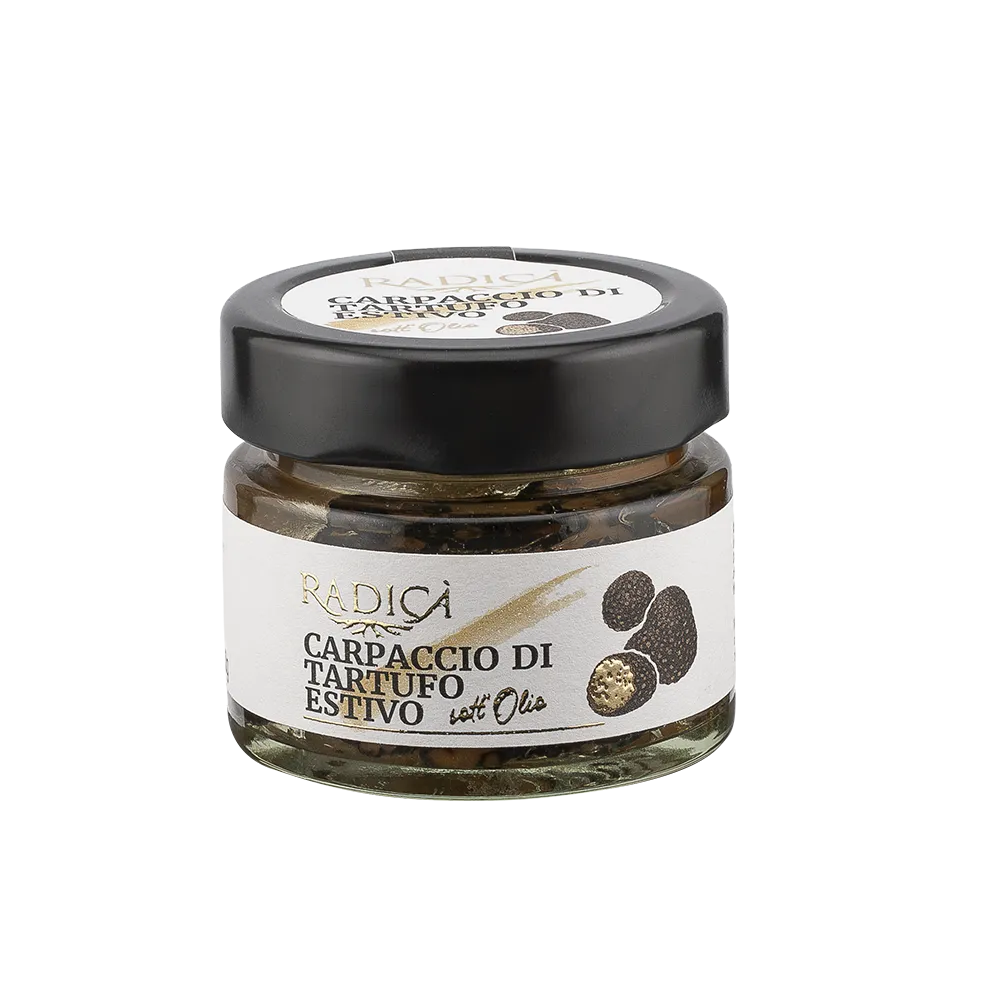 Carpaccio di tartufo estivo sott'olio
